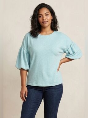 5 For $25✨️ New + Tag Womens Size Large Blue Blouse Shortsleeve Top George